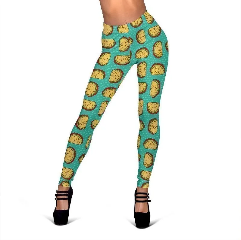 Taco Print Pattern Women Leggings