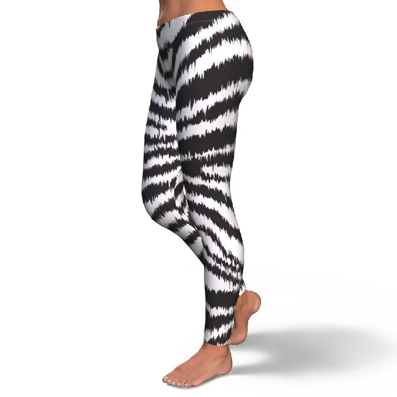 White Tiger Pattern Print Pattern Women Leggings